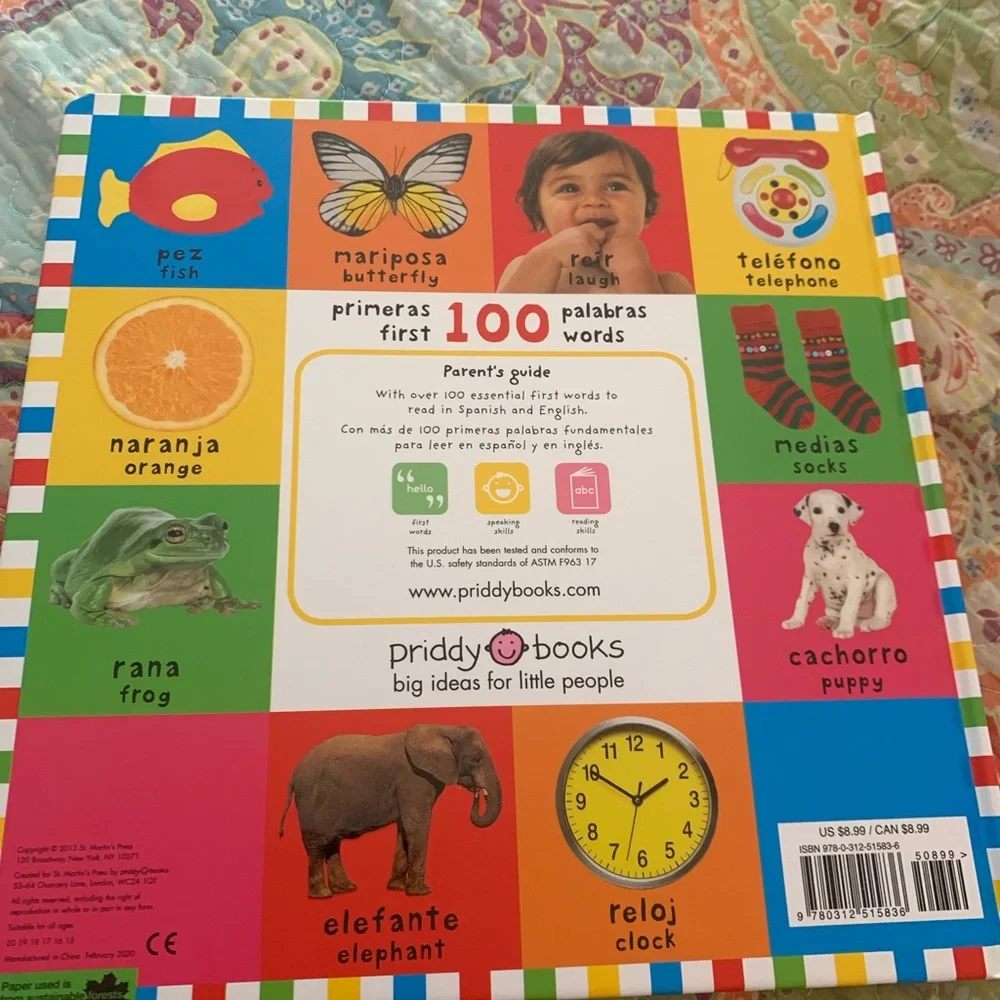 Priddy Books 100 First Primeras Words Palabras in English and Spanish